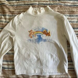 Teddy Fresh Care Bears Women’s white cropped long sleeve Small